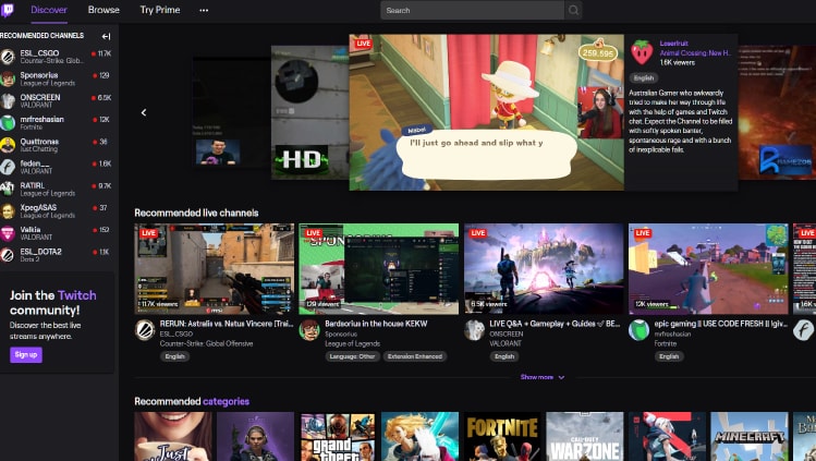 Žaiskite žaidimus ir uždirbkite su Twitch.