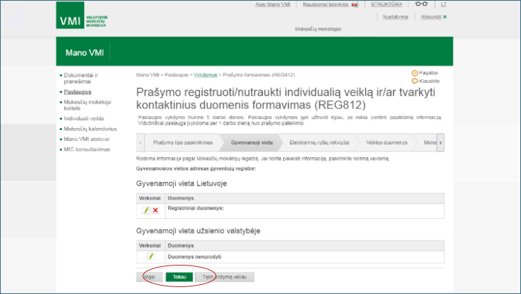 Gyvenamosios vietos patvirtinimas