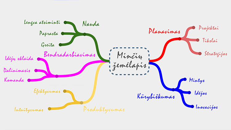 Minčių žemėlapis yra grafinis idėjų generavimo metodas, kurio pagalba galima pavaizduoti, formuoti bei klasifikuoti idėjas ir pateikti jas vizualiai.